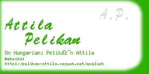 attila pelikan business card